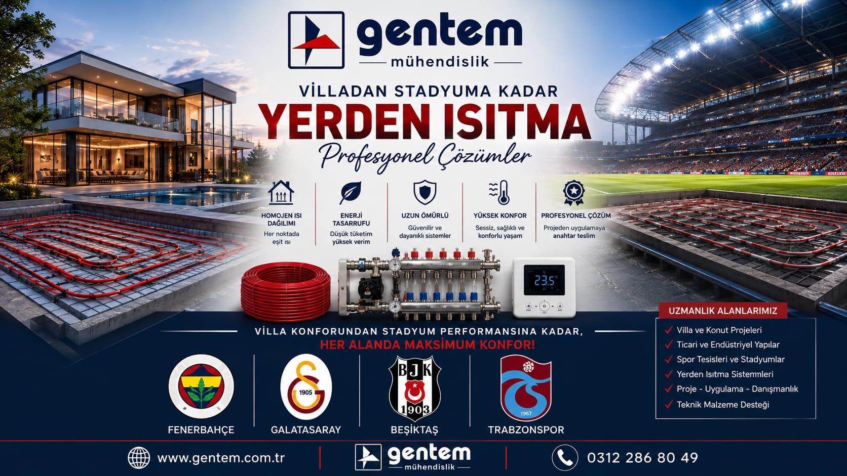 Gentem Mühendislik yerden ısıtma uygulamaları