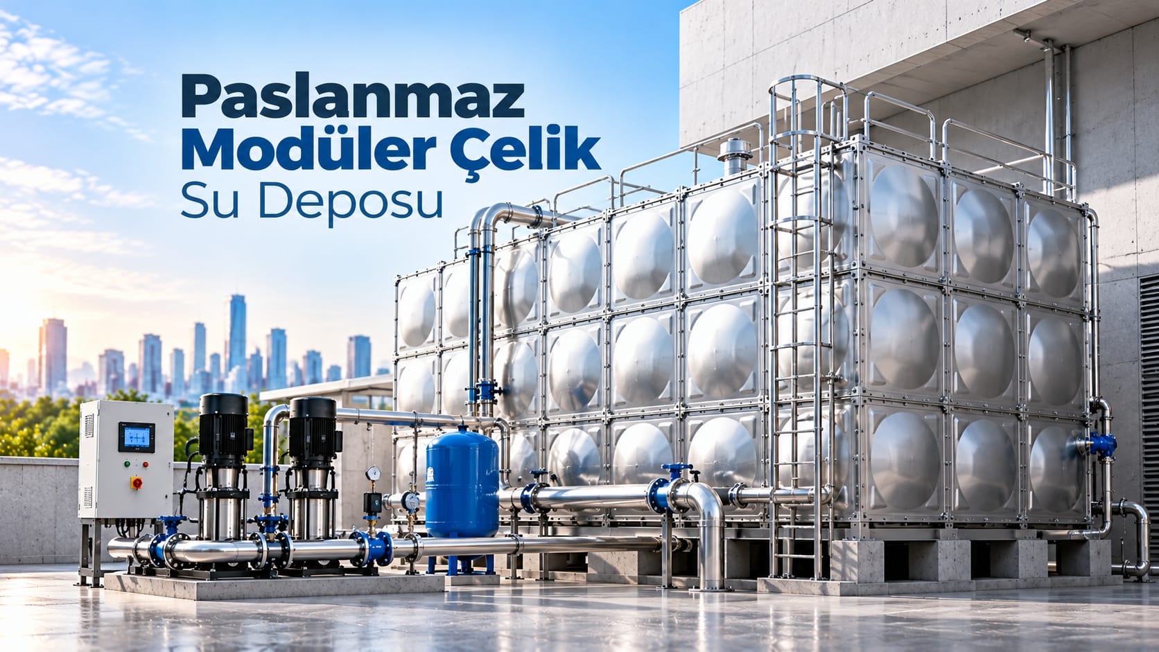Paslanmaz çelik modüler su deposu ve panel sistemleri