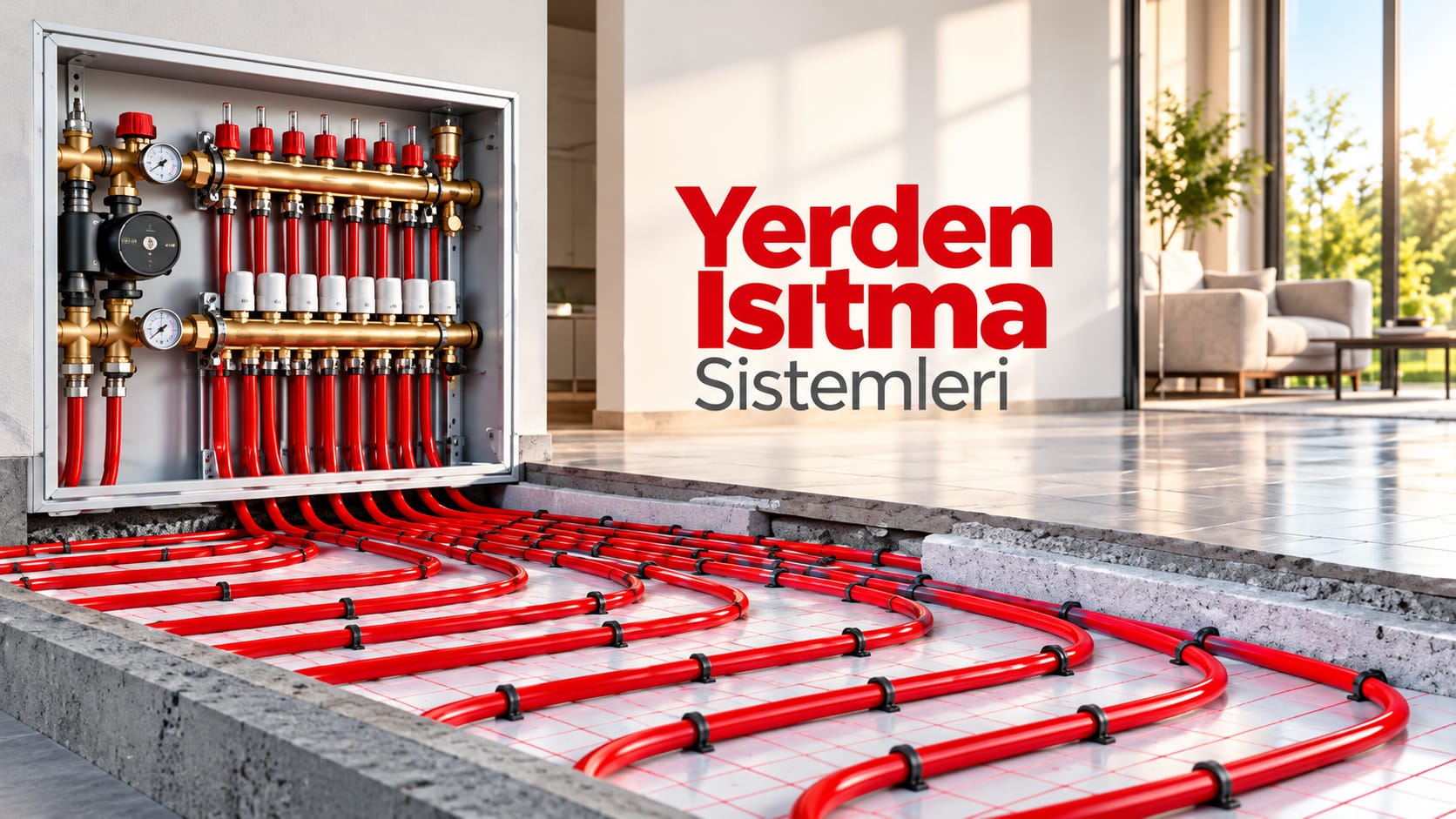 Rehau yerden ısıtma boruları ve uygulama sistemi